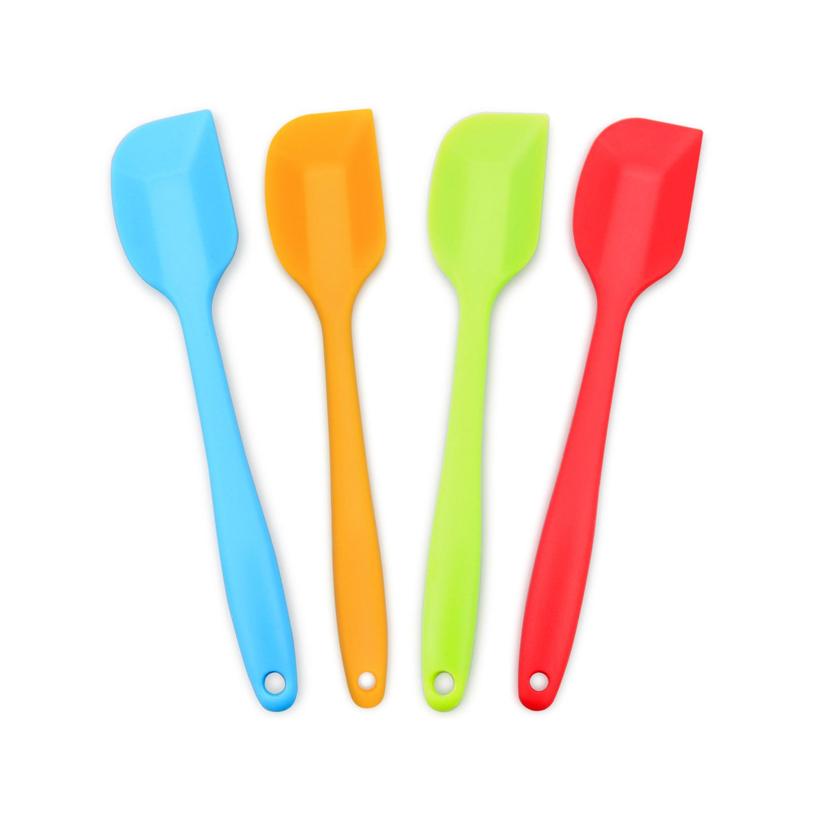 Silicone Spatula 4-piece Set,Heat-Resistant Spatulas,Non-stick Rubber Spatulas with Stainless Steel Core