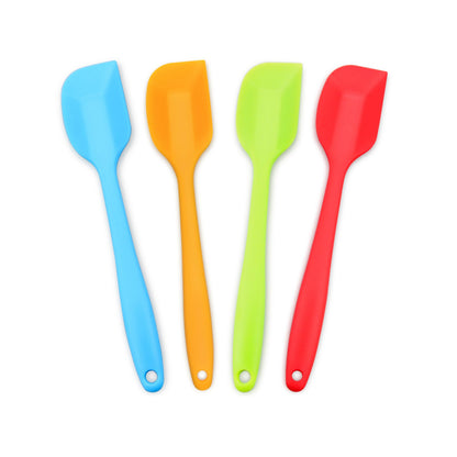 Silicone Spatula 4-piece Set,Heat-Resistant Spatulas,Non-stick Rubber Spatulas with Stainless Steel Core