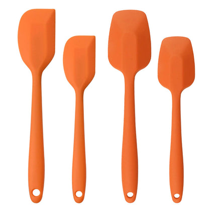 Silicone Spatulas Set, Rubber Spoon Spatula Heat Resistant Spoonula One Piece Design Seamless Spatula Non-Stick Scrapers Baking Mixing Tool (Pink)