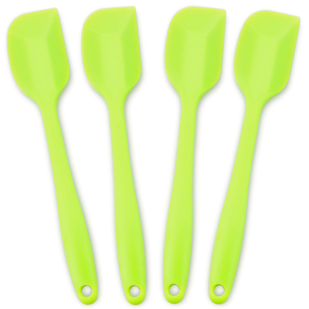 Silicone Spatula 4-piece Set,Heat-Resistant Spatulas,Non-stick Rubber Spatulas with Stainless Steel Core