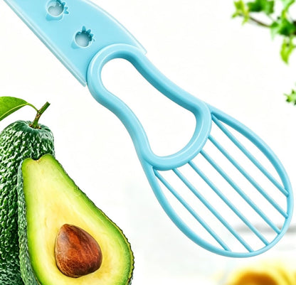 3-in-1 Avocado Slicer, Plastic Cutter with Peeler, Corer, and Pulp Separator, Kitchen Tool