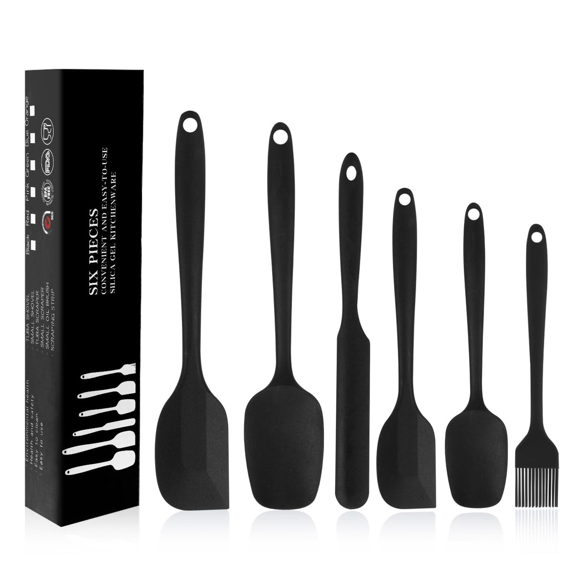 Silicone Spatulas Set, Rubber Spoon Spatula Heat Resistant Spoonula One Piece Design Seamless Spatula Non-Stick Scrapers Baking Mixing Tool (Pink)