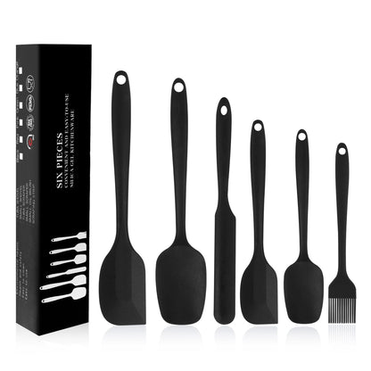 Silicone Spatulas Set, Rubber Spoon Spatula Heat Resistant Spoonula One Piece Design Seamless Spatula Non-Stick Scrapers Baking Mixing Tool (Pink)
