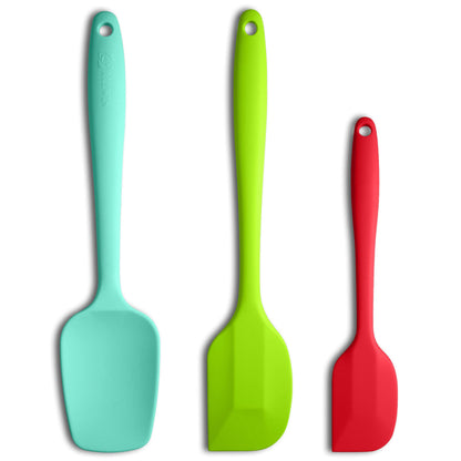 3-Piece Silicone Spatula Set, 600°F Heat Resistant, Black