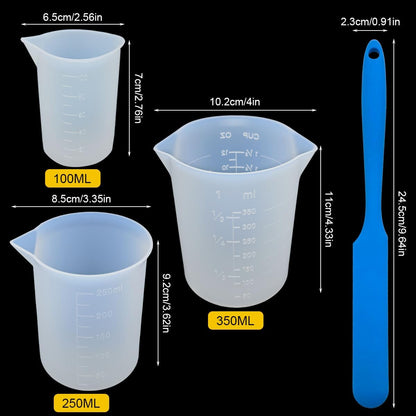 DanziX 3PCS Silicone Cups for Melting Chocolate, Silicone Chocolate Melting Cup Set with 100/250/350ml Capacity, Baking Tools for DIY Chocolate, Butter & Cream Mixing