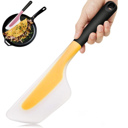 Silicone Omelette Spatula Turner, 13Inch Flip Fold Omelet Turner