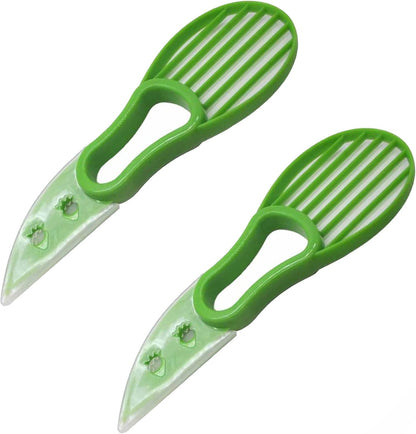 Gadgetime USA Avocado Slicer (Pack of 2) - 3 In 1 Tool - Cutter, Peeler, Pitter & Scooper - Multifunctional Knife - Splitter - Easy to Use - Kitchen Gadgets