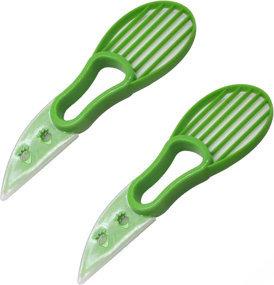 Gadgetime USA Avocado Slicer (Pack of 2) - 3 In 1 Tool - Cutter, Peeler, Pitter & Scooper - Multifunctional Knife - Splitter - Easy to Use - Kitchen Gadgets