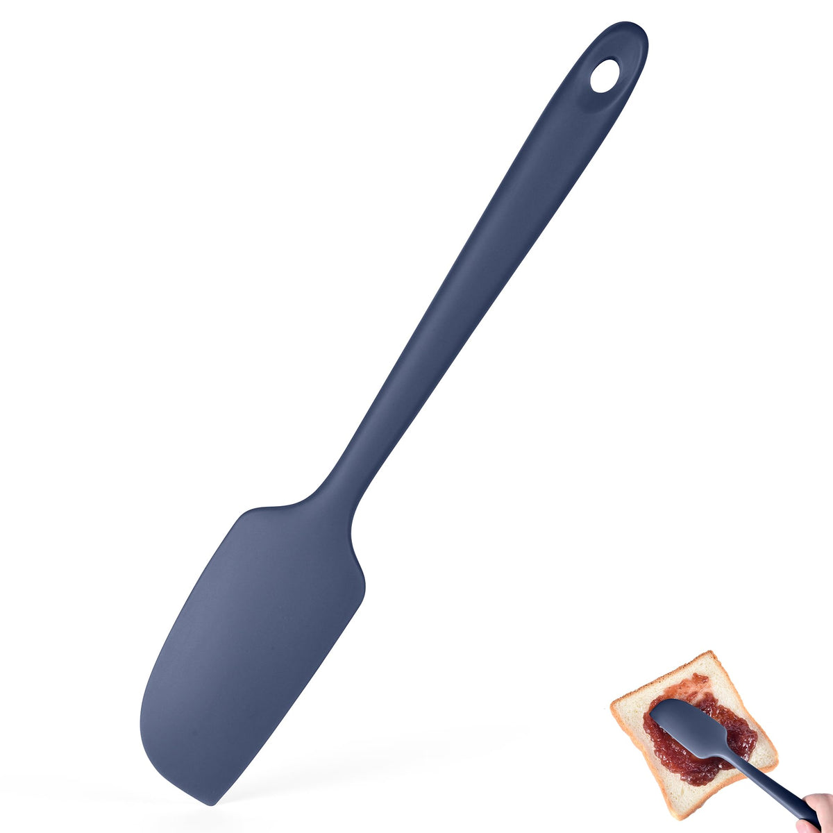 Doosu Silicone Small Spatula, 600°F Heat Resistant Mini Scraper (Aqua Sky)