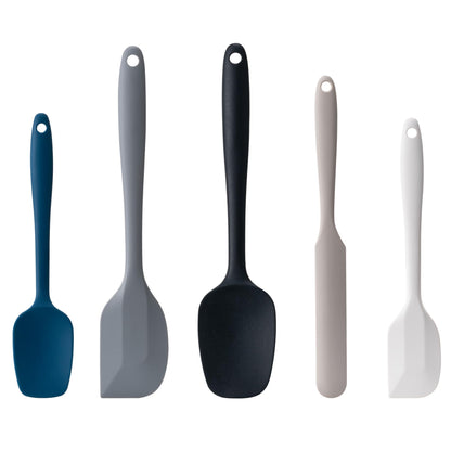 Silicone Spatula Set,5 Piece Food Grade Rubber Spatulas,Multicolor