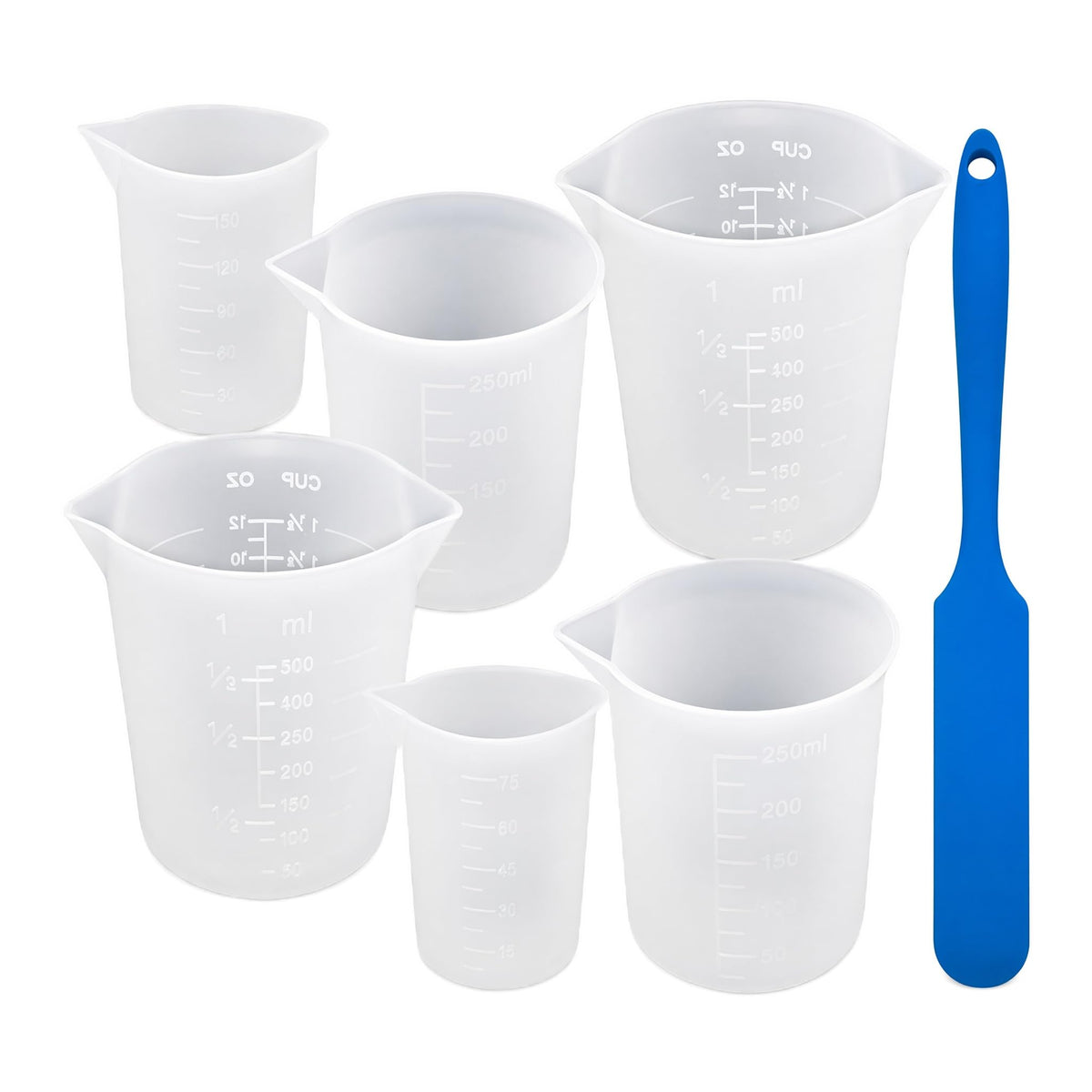 DanziX 3PCS Silicone Cups for Melting Chocolate, Silicone Chocolate Melting Cup Set with 100/250/350ml Capacity, Baking Tools for DIY Chocolate, Butter & Cream Mixing