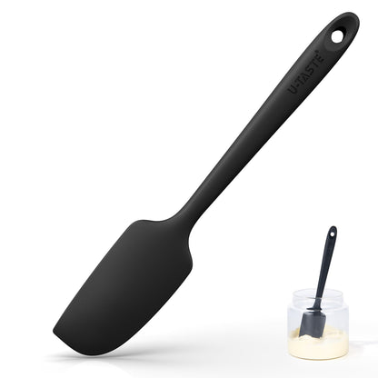 U-Taste Small Mini Silicone Spatula, 9in Rubber Jar Bowl Scraper, Aqua Sky