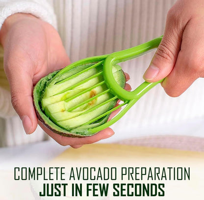Avocado Peeler 3 in 1 Tool - Hassle-free Avocado Slicer, Pitter & Scooper - Kitchen Gadget for Hass Avocados - Easy to Use, Plastic Avocado Knife, Green - Must-Have Avocado Accessory!