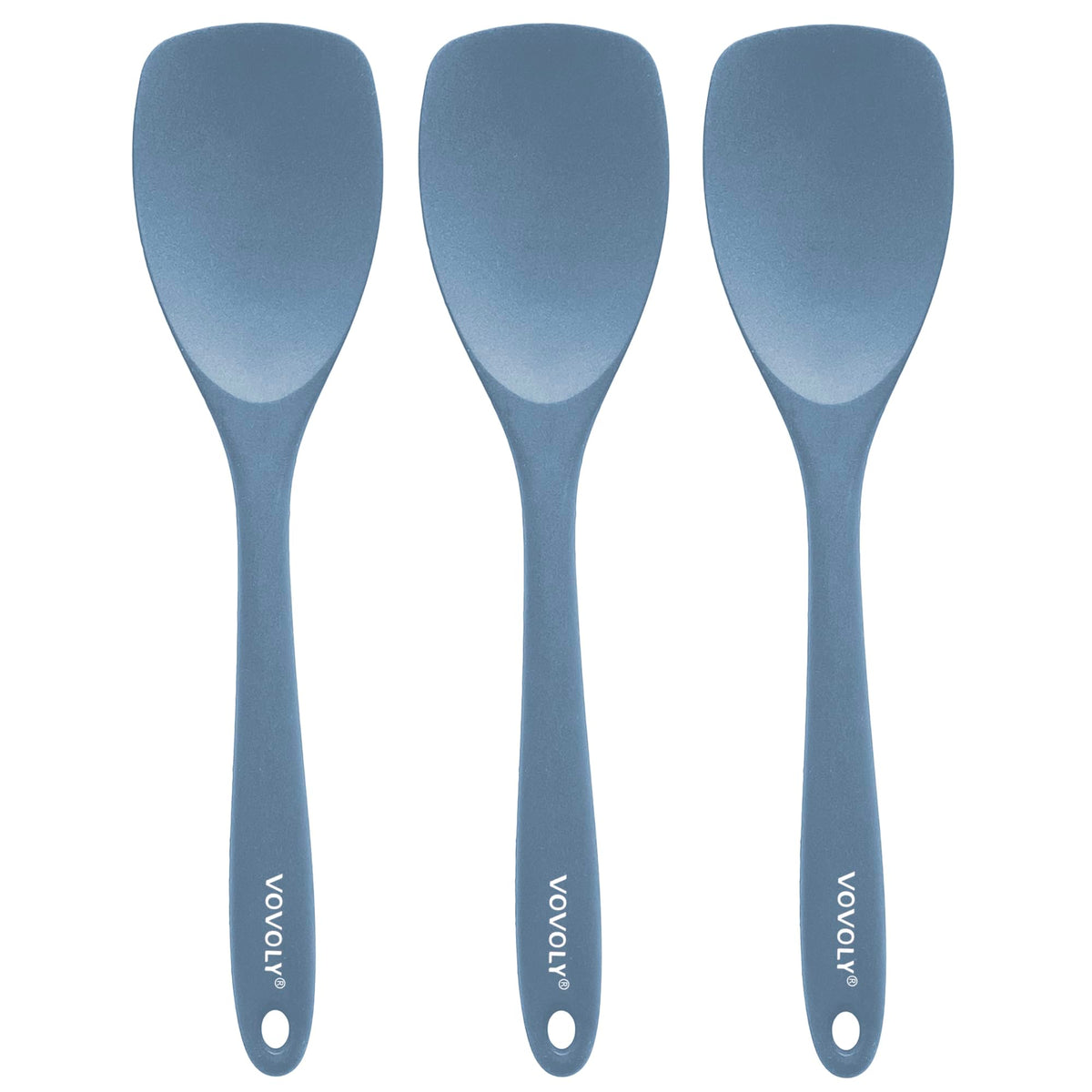 Vovoly Silicone Spatula Spoon Set, 11 IN, Assorted, Spoonula Heat Resistant
