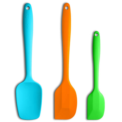 3-Piece Silicone Spatula Set, 600°F Heat Resistant, Black