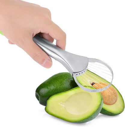 Avocado Slicer, Avocado Pit Remover Cutter Peeler Stainless Steel Avocado Slicer and Pitter Tool Multifunctional 2 in 1 Fruit Avocado SlicerTool