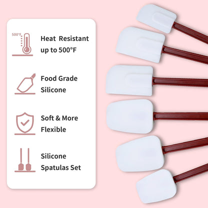 16.5 INCH Silicone Spatulas Heat Resistant Heavy Duty Rubber Spatulas Commercial Spatulas Set for Kitchen Use Silicone Cooking Utensils Sets of 2