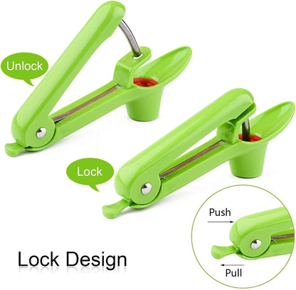 Kitchen Tool set, Garlic Grater, Avocado Slicer and Pitter, Cherry/Olive Pitter, Multifunction Egg & Vegetable Slicer, BPA-Free Food Grade Kitchen Gadgets Set, Green