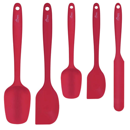 HOTEC Silicone Rubber Spatula Set, Neutral, Set of 5