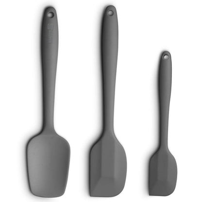 3-Piece Silicone Spatula Set, 600°F Heat Resistant, Black