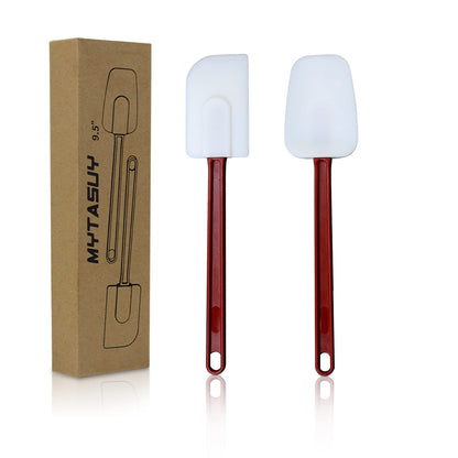 16.5 INCH Silicone Spatulas Heat Resistant Heavy Duty Rubber Spatulas Commercial Spatulas Set for Kitchen Use Silicone Cooking Utensils Sets of 2