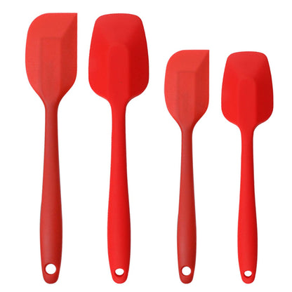 Silicone Spatulas Set, Rubber Spoon Spatula Heat Resistant Spoonula One Piece Design Seamless Spatula Non-Stick Scrapers Baking Mixing Tool (Pink)