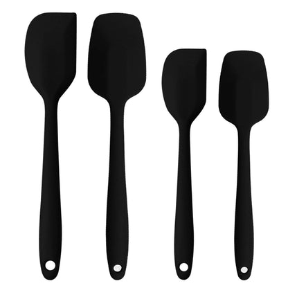 Silicone Spatulas Set, Rubber Spoon Spatula Heat Resistant Spoonula One Piece Design Seamless Spatula Non-Stick Scrapers Baking Mixing Tool (Pink)