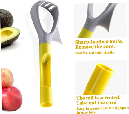 Avocado Slicer Tool Avocado Cutter, 3-In-1 Avocado Slicer, Reusable Avocado Masher with Comfortable Handle, Multi-Function Avocado Tool 8.4x2.7x1.3inch