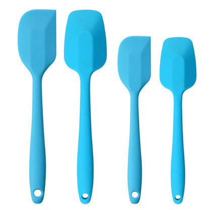 Silicone Spatulas Set, Rubber Spoon Spatula Heat Resistant Spoonula One Piece Design Seamless Spatula Non-Stick Scrapers Baking Mixing Tool (Pink)