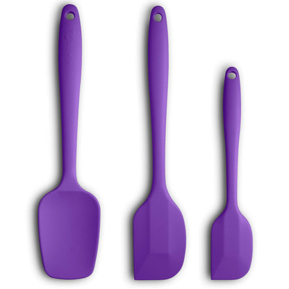3-Piece Silicone Spatula Set, 600°F Heat Resistant, Black