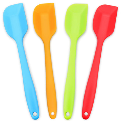 Silicone Spatula 4-piece Set,Heat-Resistant Spatulas,Non-stick Rubber Spatulas with Stainless Steel Core