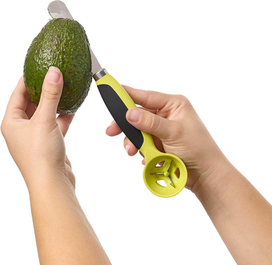 HIC Kitchen All-in-1 Avocado Tool, Stainless Steel Blade and Non-Slip Grip