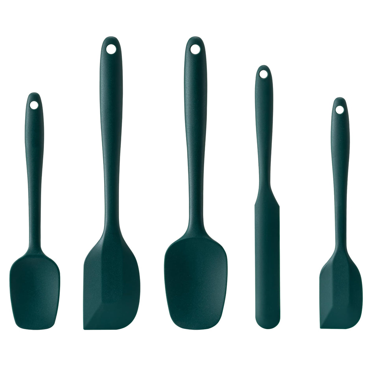Silicone Spatula Set,5 Piece Food Grade Rubber Spatulas,Multicolor