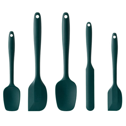 Silicone Spatula Set,5 Piece Food Grade Rubber Spatulas,Multicolor