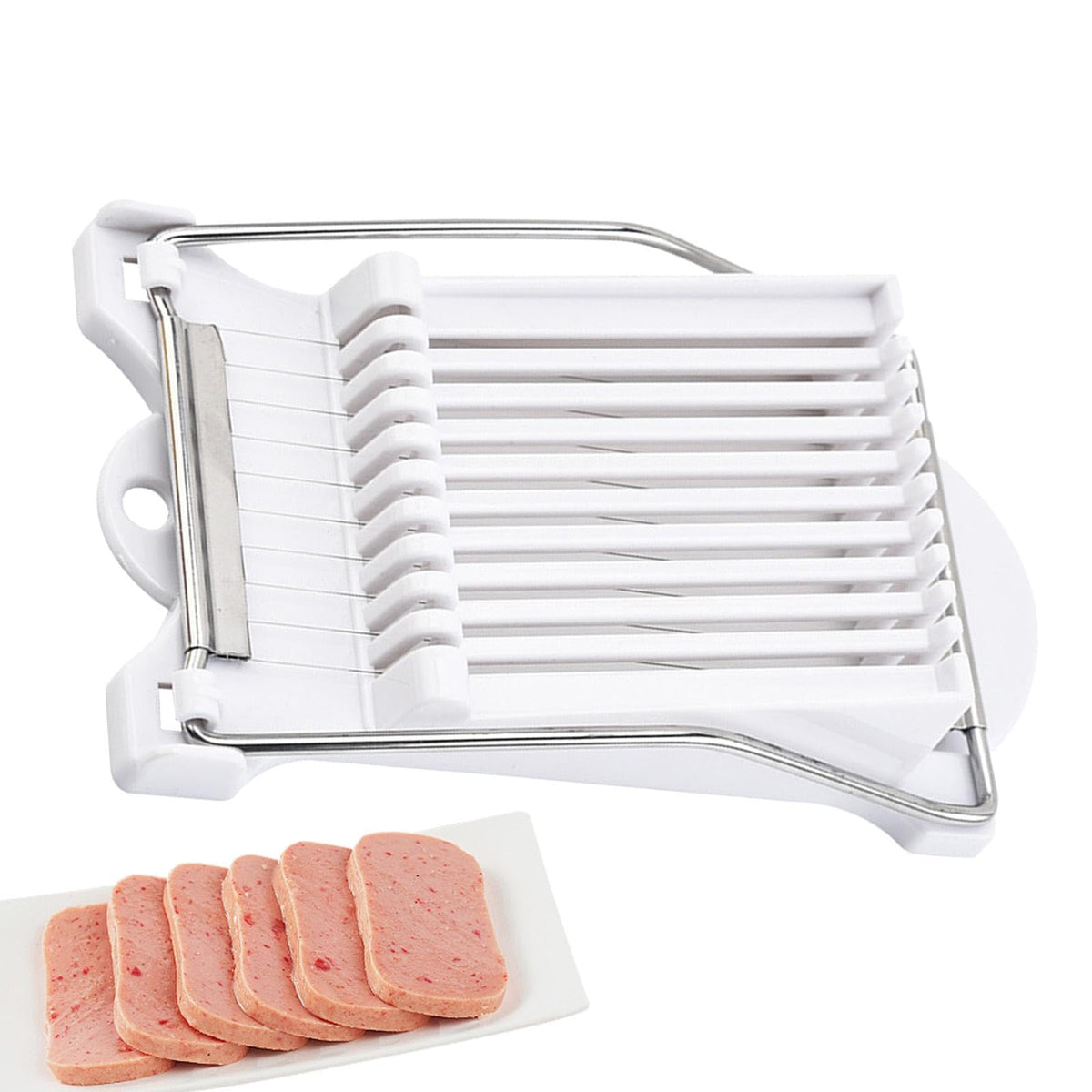 Cheese Slicer Cutter Tool | Luncheon Meat Slicer | Tomato Slicer Kit, Stainless Steel Luncheon Meat Slicer, Handheld Quick Slicer Evenly Strong For Cheese, Ham, Avocado, Hot Dogs