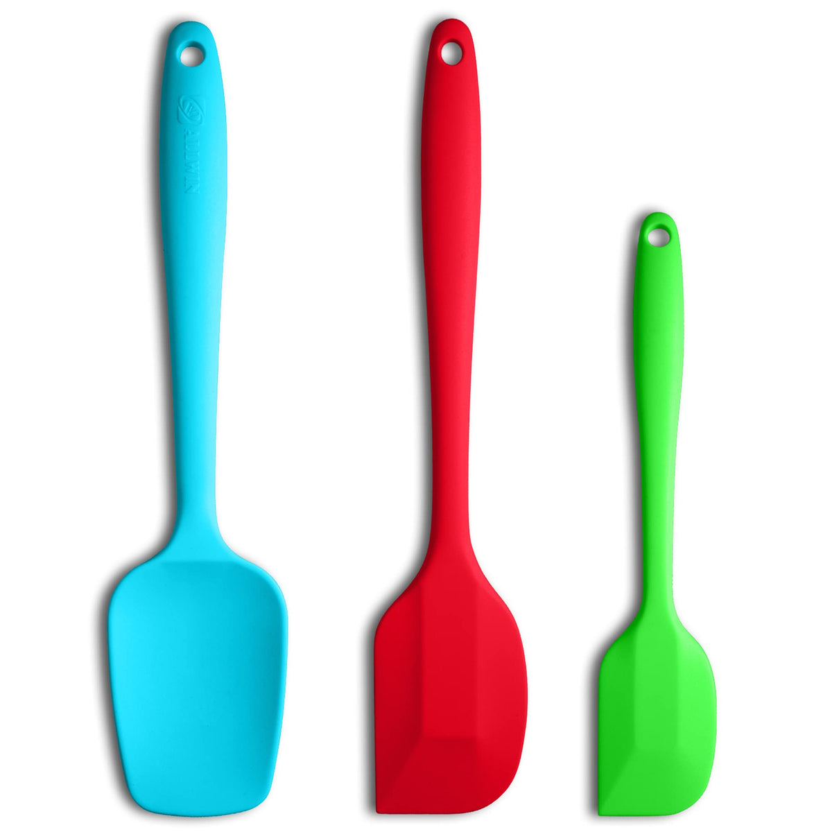 3-Piece Silicone Spatula Set, 600°F Heat Resistant, Black