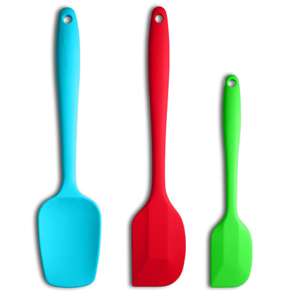 3-Piece Silicone Spatula Set, 600°F Heat Resistant, Black