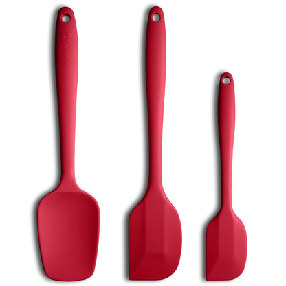 3-Piece Silicone Spatula Set, 600°F Heat Resistant, Black