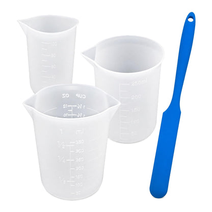 DanziX 3PCS Silicone Cups for Melting Chocolate, Silicone Chocolate Melting Cup Set with 100/250/350ml Capacity, Baking Tools for DIY Chocolate, Butter & Cream Mixing