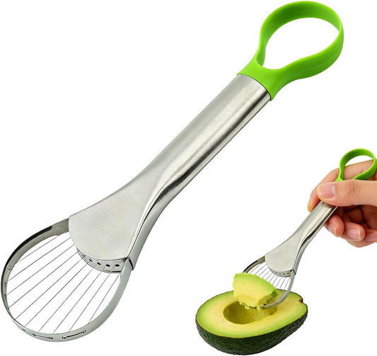 2-in-1 Avocado Slicer Pitter Cutter and Stainless Tool
