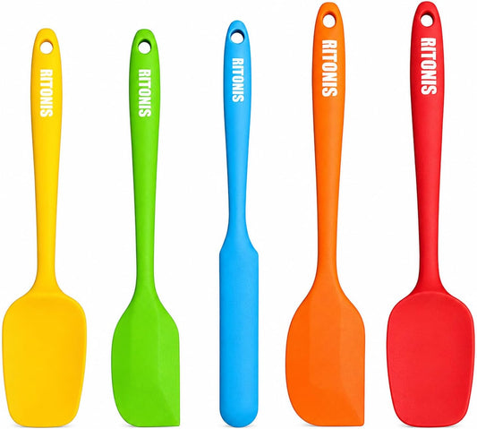 Silicone Spatula Set, 5-Piece Heat Resistant Scraper Tools