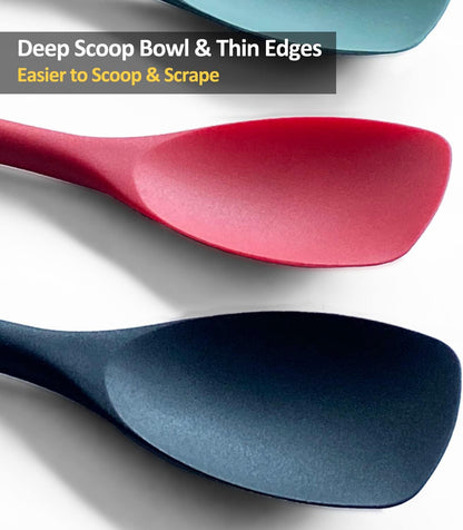 Vovoly Silicone Spatula Spoon Set, 11 IN, Assorted, Spoonula Heat Resistant