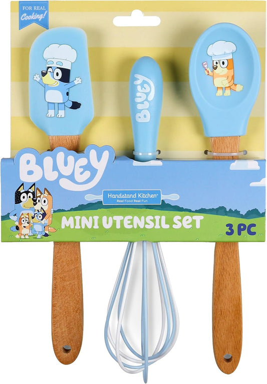 Handstand Kitchen Bluey Silicone Kids Baking Utensil Set for Child Hands