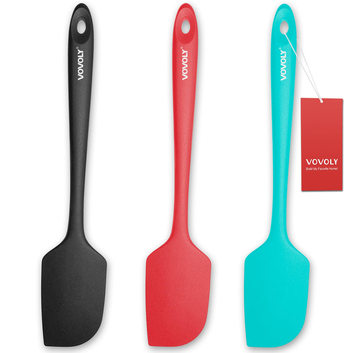 3 Pack Large Silicone Spatula for Kitchen,600°F Heat resistant Rubber Spatulas for Baking,Cooking, Scraping,and Mixing,Non Stick Kitchen Utensils, BPA Free, 11.2 IN, Khaki