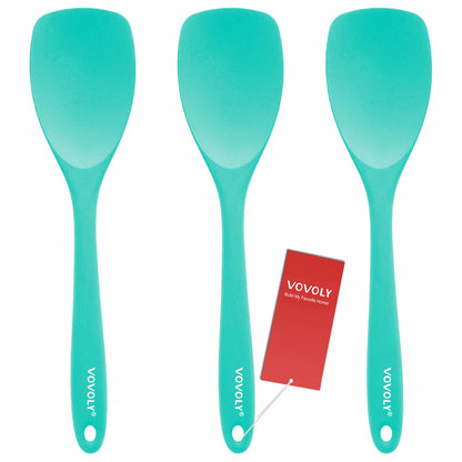 Vovoly Silicone Spatula Spoon Set, 11 IN, Assorted, Spoonula Heat Resistant