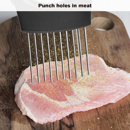 Stainless Steel Onion Slice Holder, 2025 New Multifunctional Onion Slicer Chopper Vegetable Cutter, Premium Avocados Lemon Potato Tomato Carrots and Other Vegetable Fixing Slicer (1)