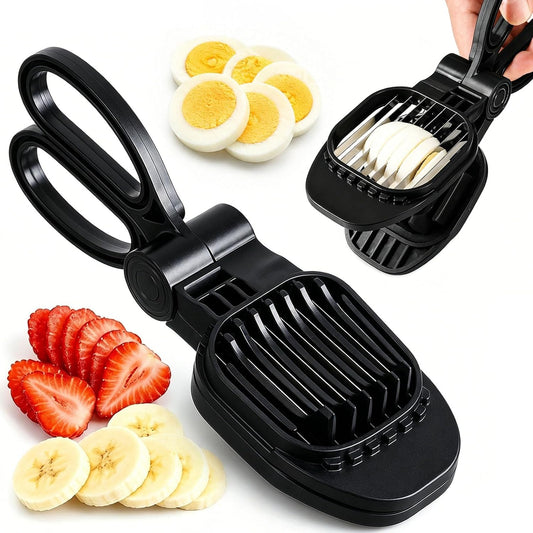 NOVANO Fruit Slicer, Egg Slicer, Black
