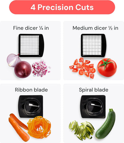 Fullstar Pro Original Vegetable Chopper & Spiralizer, All-in-1 Kitchen Tool