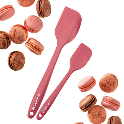 Starpack 'Scrape and Stir' Silicone Rubber Spatula Set (4-Piece) - LFGB Non Toxic, 600°F Heat Resistant, BPA-Free, One-Piece Kitchen Baking Spatulas - Dishwasher Safe for Nonstick Cookware Sage Green