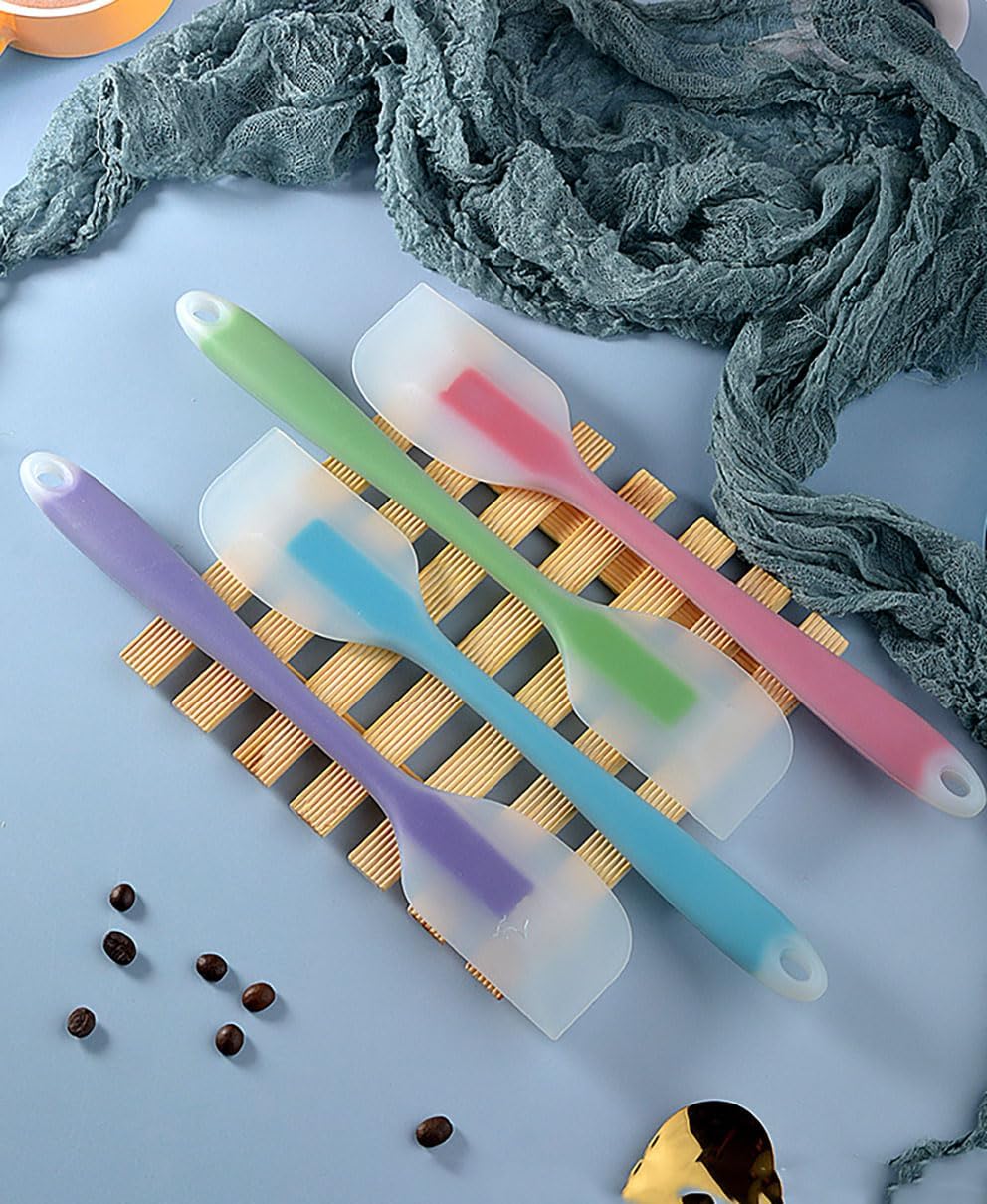 5PCS Silicone Spatula Set Heat Resistant Cake Cream Butter Spatulas Mixing Batter Scraper Non-Stick Flexible Baking Cooking Tool BPA-Free